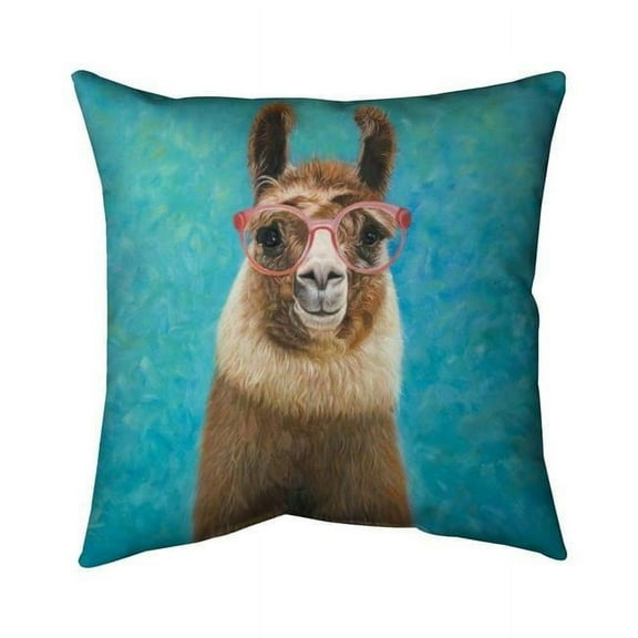 18 x 18 in. Lovable Llama-Double Sided Print Indoor Pillow