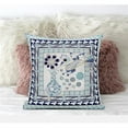 thumbnail image 1 of 18 x 18 in. Love Your Vase Peacock Suede Blown & Closed Pillow - Beige & Black, 1 of 1