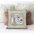 thumbnail image 1 of 18 x 18 in. Love Your Vase Peacock Suede Blown & Closed Pillow - White, Pink & Light Green, 1 of 1