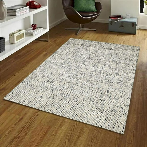 18 x 18 in. Lumina Gray & Ivory Hand Loomed Wool & Viscose Rectangle Area Rug