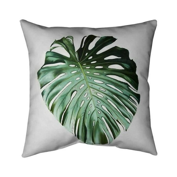 18 x 18 in. Monstera Leaf-Double Sided Print Indoor Pillow