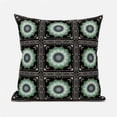 thumbnail image 1 of 18 x 18 in. Moonflower Mandala Broadcloth Indoor & Outdoor Blown & Closed Pillow - Brown, Green & Turquoise, 1 of 1