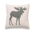 thumbnail image 1 of 18 x 18 in. Moose Pillow with Polyester Insert, Gray, 1 of 1