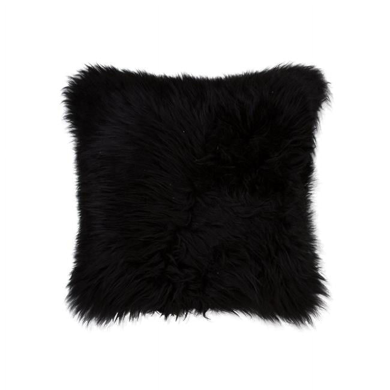 Natural Black Microsuede Square Throw Pillow, 18 x 18 in.