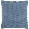 thumbnail image 1 of 18 x 18 in. Ocean Blue Textured Broken Stripes Throw Pillow, 1 of 1