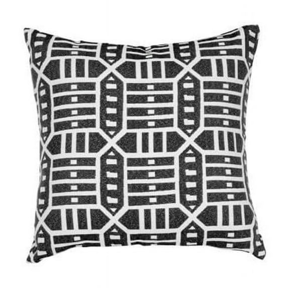 18 x 18 in. Pacifica Accent Throw Pillow, Roland Charcoal Olefin