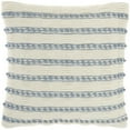 thumbnail image 1 of 18 x 18 in. Pale Blue & Ivory Textured Stripes Throw Pillow, 1 of 1