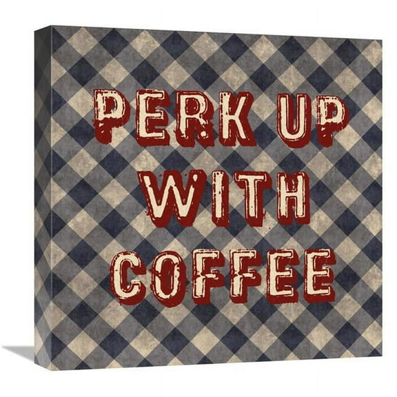 18 x 18 in. Perk Up with Coffee Art Print - BG.Studio