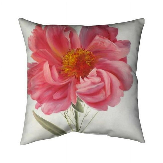 18 x 18 in. Pink Peony Flower-Double Sided Print Indoor Pillow