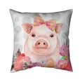 thumbnail image 1 of 18 x 18 in. Pretty Pig-Double Sided Print Indoor Pillow Cover, 1 of 1