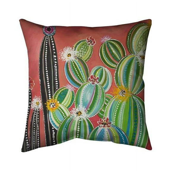 18 x 18 in. Rainbow Cactus-Double Sided Print Indoor Pillow