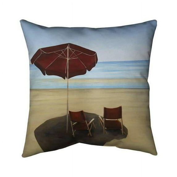 18 x 18 in. Relax At The Beach-Double Sided Print Outdoor Pillow Cover