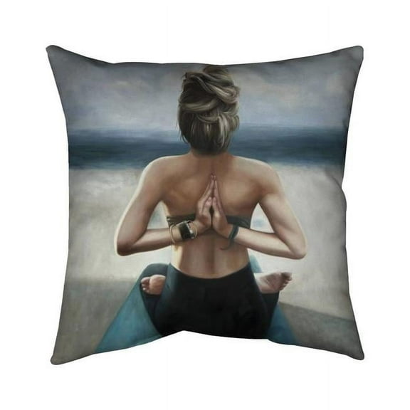 18 x 18 in. Reverse Prayer Pose-Double Sided Print Indoor Pillow
