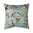 thumbnail image 1 of 18 x 18 in. Small Abstract Colorful Birds-Double Sided Print Indoor Pillow, 1 of 1