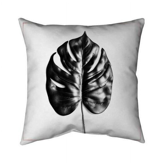 18 x 18 in. Split Leaf Philodendron with Rose Line-Double Sided Print Indoor Pillow