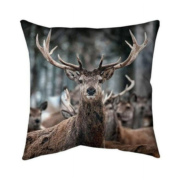 18 x 18 in. Stags-Double Sided Print Indoor Pillow