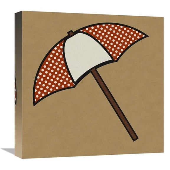 18 x 18 in. Summer Fun - Umbrella Art Print - BG.Studio