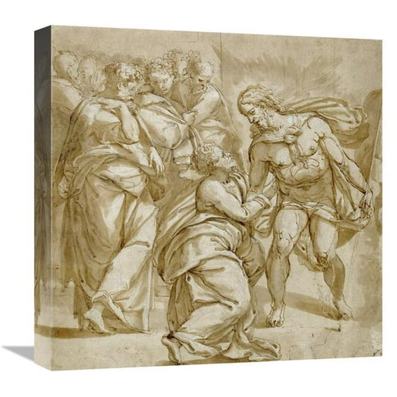 18 x 18 in. The Incredulity of Thomas Art Print - Pellegrino Tibaldi