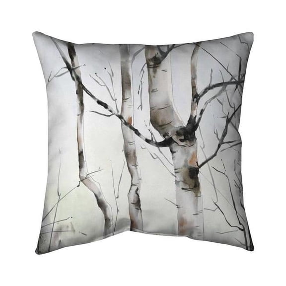 18 x 18 in. Three Birches Trees-Double Sided Print Indoor Pillow