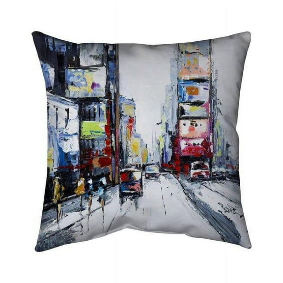 18 x 18 in. Time Square-Double Sided Print Indoor Pillow