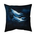 thumbnail image 1 of 18 x 18 in. Two Swimming Dolphins-Double Sided Print Outdoor Pillow Cover, 1 of 1
