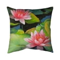 thumbnail image 1 of 18 x 18 in. Water Lilies & Lotus Flowers-Double Sided Print Outdoor Pillow Cover, 1 of 1