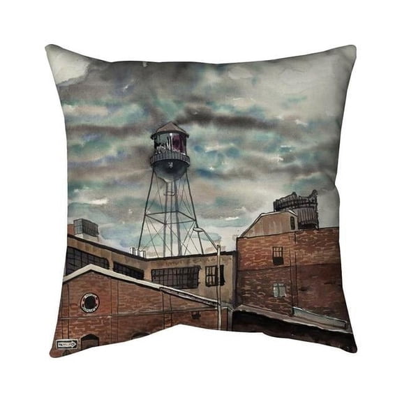 18 x 18 in. Water Tower In Williamsburg-Double Sided Print Indoor Pillow