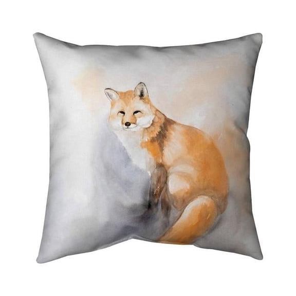 18 x 18 in. Watercolor Fox-Double Sided Print Indoor Pillow