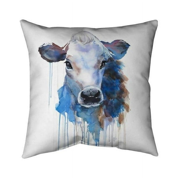 18 x 18 in. Watercolor Jersey Cow-Double Sided Print Indoor Pillow
