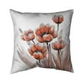 thumbnail image 1 of 18 x 18 in. Watercolor Red Flowers-Double Sided Print Outdoor Pillow Cover, 1 of 1