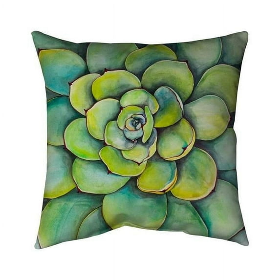 18 x 18 in. Watercolor Succulent Plant-Double Sided Print Indoor Pillow