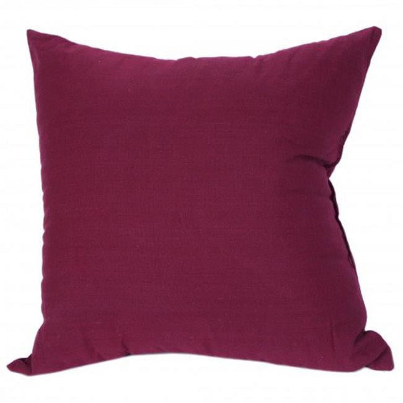 Burgundy Cotton Square Throw Pillow Cover with Insert
