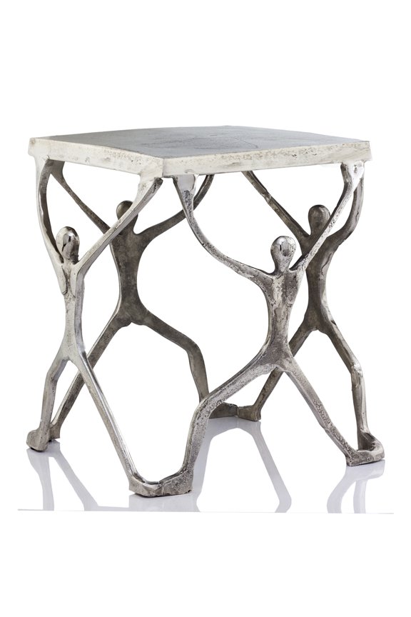 18" x 18" x 18" Buffed Man Figure Table