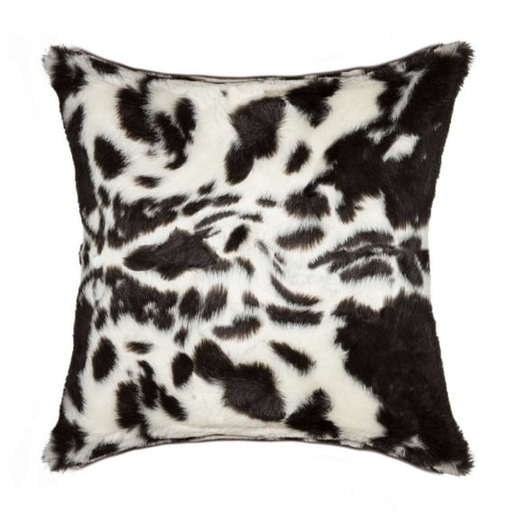 18" x 18" x 5" Brownsville Chocolate And Whitefaux Fur - Pillow