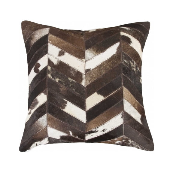 18" x 18" x 5" Chocolate And Natural  Pillow