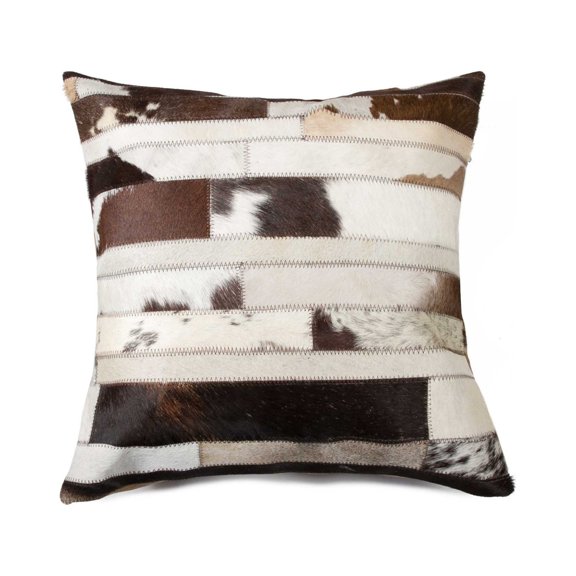 18" x 18" x 5" Chocolate And Natural Pillow