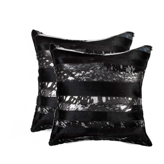 18" x 18" x 5" Gold And Black  Pillow 2 Pack