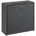 thumbnail image 1 of 18" x 18" x 7" Black Wall-Mountable Interoffice Mailbox - 4259BL, 1 of 1