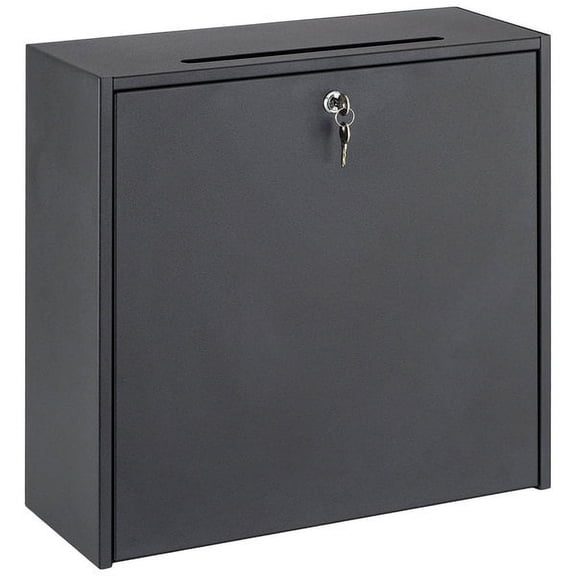 18" x 18" x 7" Black Wall-Mountable Interoffice Mailbox - 4259BL