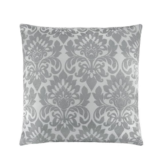 18 x 18 x 7 in. Sutton Square Throw Pillow, Silver