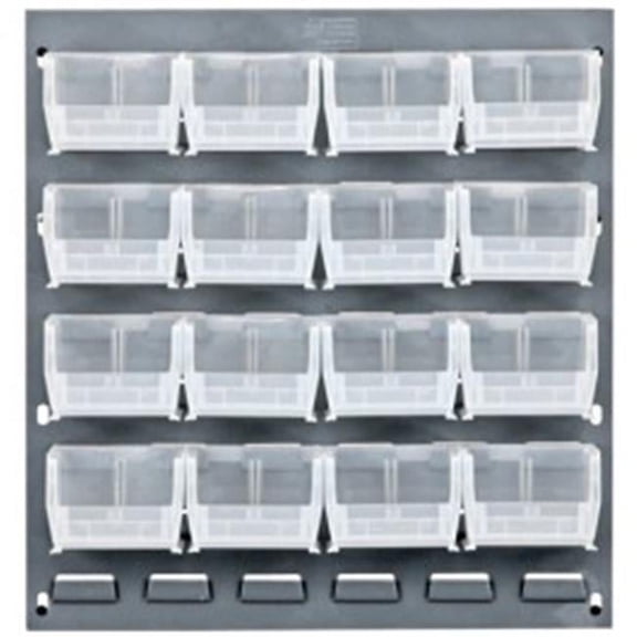 18 x 19 in. Louvered Panel with 16 Clear Bins