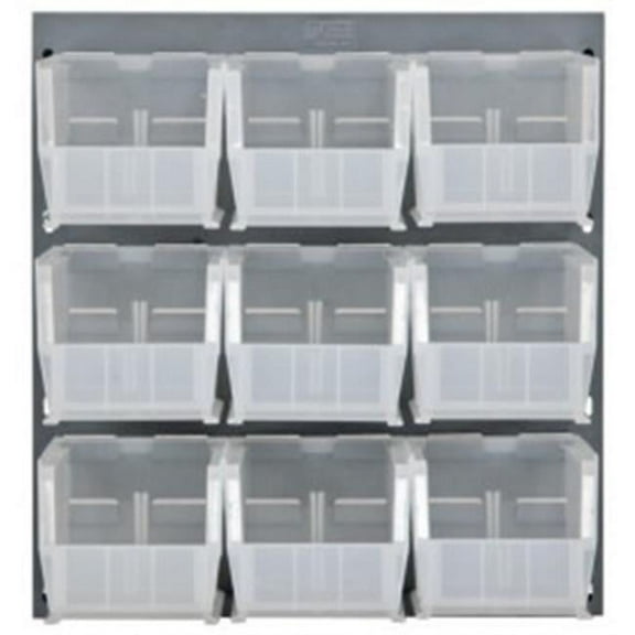 18 x 19 in. Louvered Panel with 16 Clear Bins