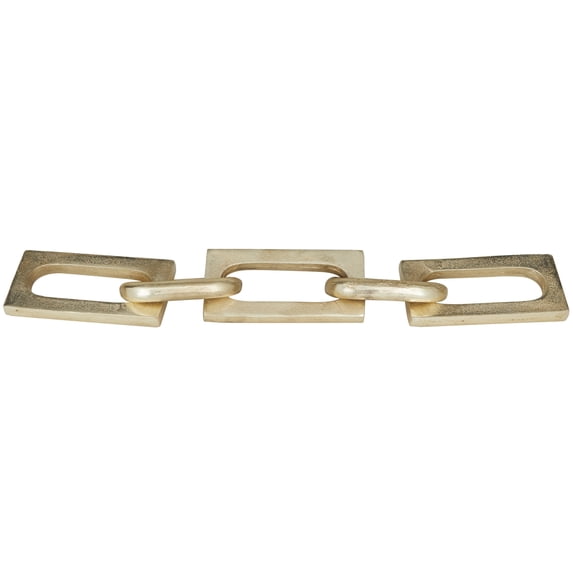 18" x 2" Gold Aluminum Chain Sculpture, by CosmoLiving by Cosmopolitan