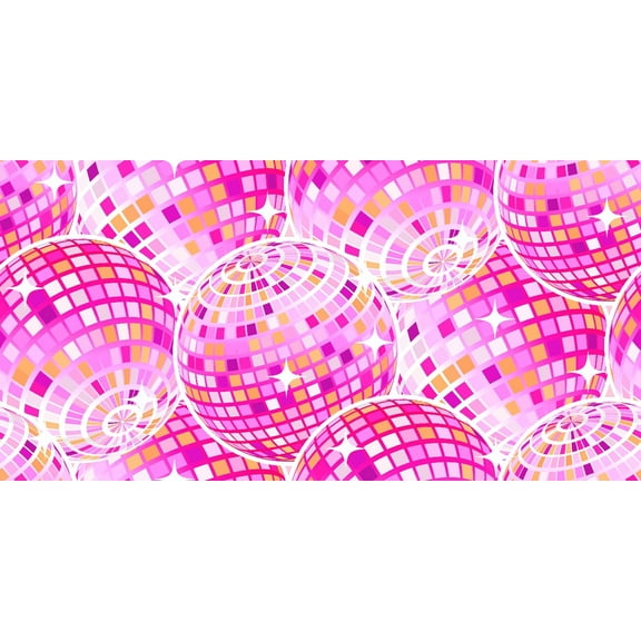 18" x 21" 100% Cotton Discoball Precut Sewing & Craft Fabric, Pink 1 Piece
