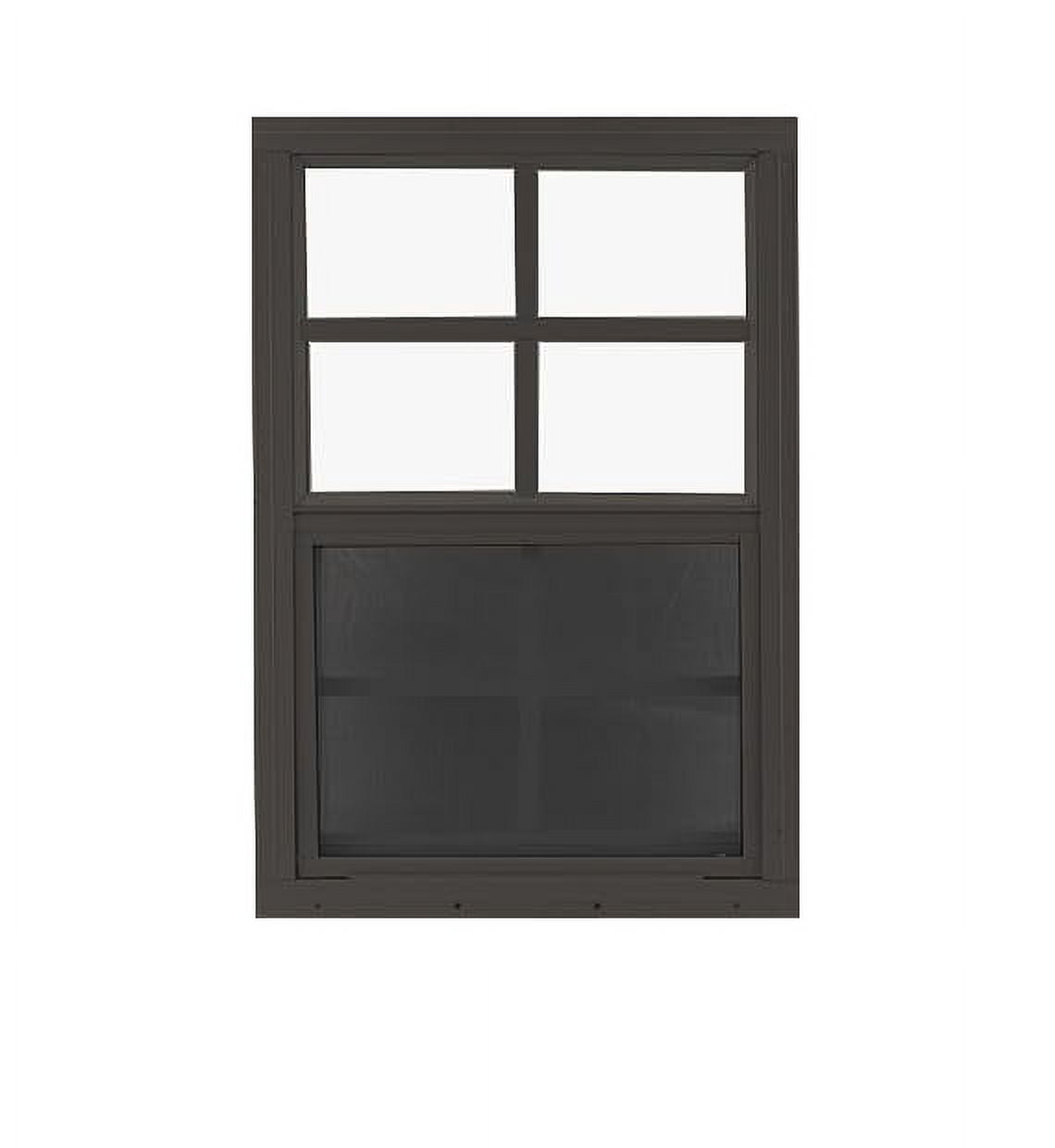 18" x 23" Black Aluminum Shed Windows Tempered/Safety Glass Flush Mount Chicken Coop Window Playhouse Window