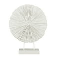 thumbnail image 1 of 18" x 23" Cream Resin Textured Round Coral Sculpture with Elevated Stand, by DecMode, 1 of 12