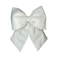 thumbnail image 1 of Vickerman QTX17767 18 x 23 in. Plush Velvet Christmas Bow, White, 1 of 1