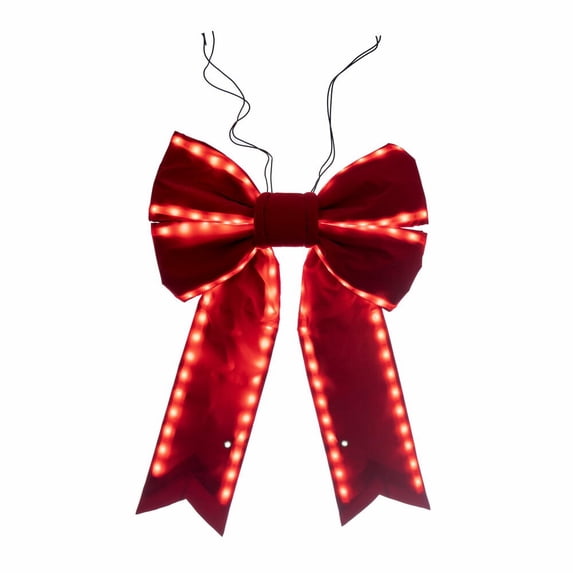 18" x 23" Red Velvet LED UV Bow 6" Size