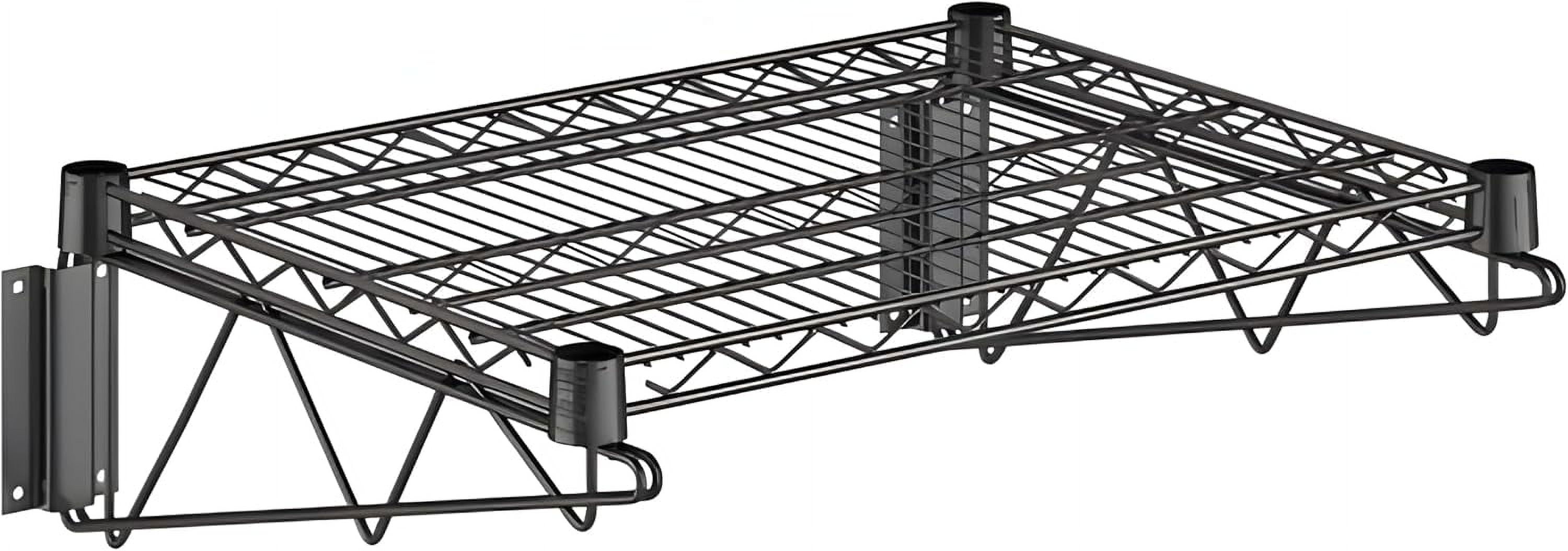 18" x 24" Black Wire Wall Mount Shelf, Metal Fixed Wall Mount Rack, NSF ...