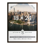 18" x 24" Bronze Poster Frame by Studio Décor - Includes Pre-attached Hanging Hardware - Horizontal or Vertical Display Frame for Posters - Photos and Art Prints - 1 Pack